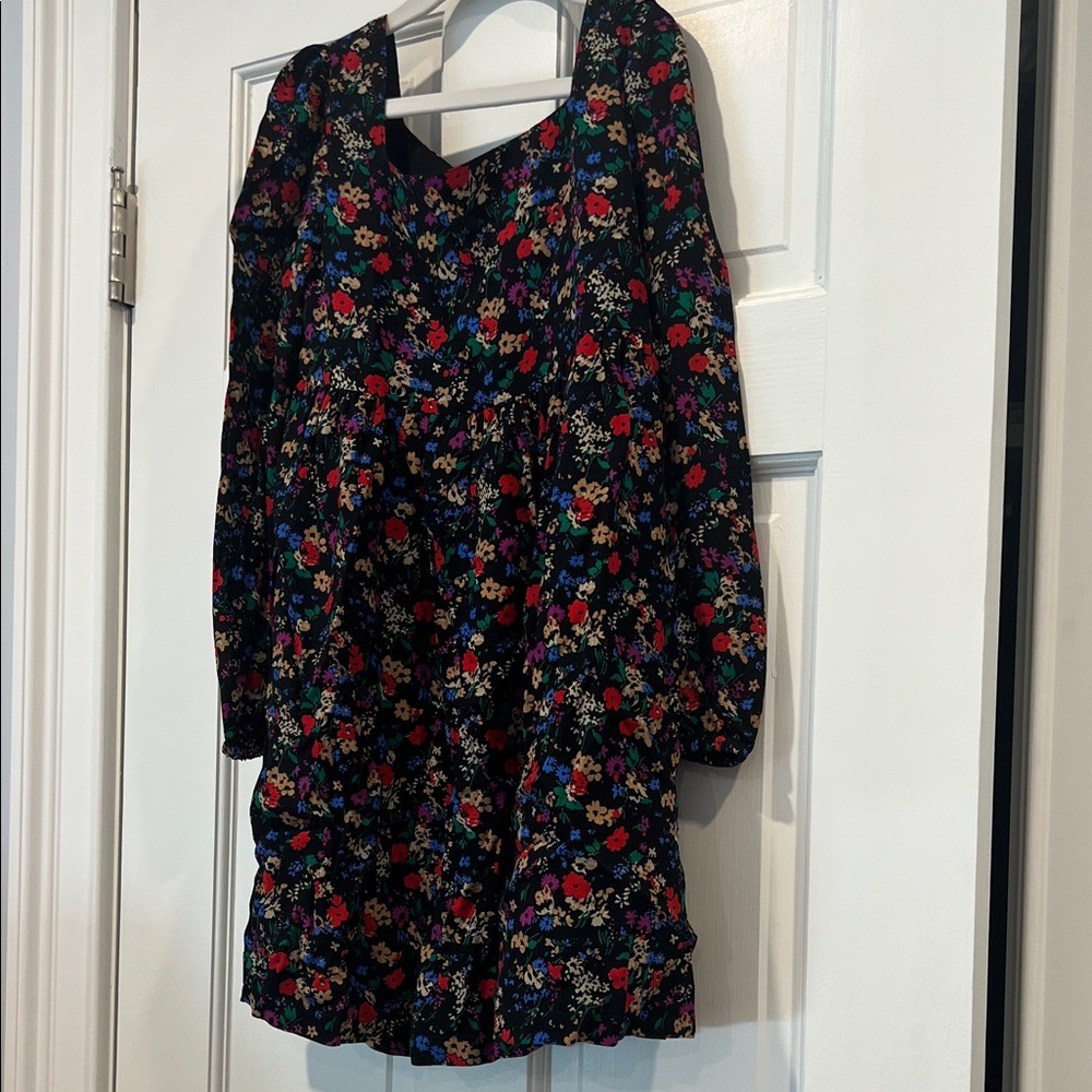 GAP Kids Dress - Black with Floral Print
